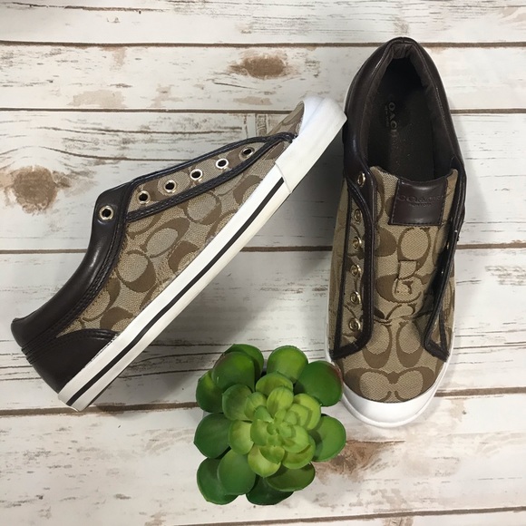 Coach Shoes - Coach Francesca Sneakers Shoes Low Top Brown
